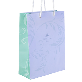 Full Print Luxury Rope Handled Bag Printed Blue Carrier Bag