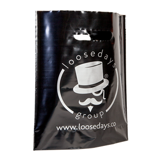 Printed Black Carrier Bag Printed Black Carrier Bag