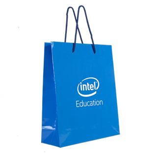 Printed Blue Carrier Bag Printed Blue Carrier Bag