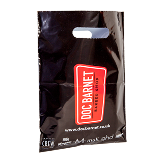 Printed Black Carrier Bag Printed Blue Carrier Bag