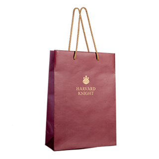 Printed Burgundy Carrier Bag Printed Burgundy Carrier Bag
