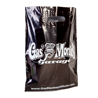 Printed Black Carrier Bag Printed Black Carrier Bag