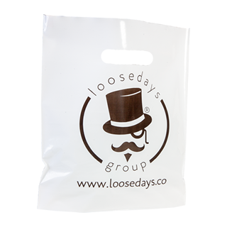 Printed White Carrier Bag Printed White Carrier Bag
