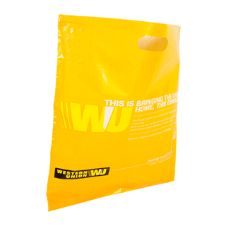 Printed Yellow Carrier Bag Printed Yellow Carrier Bag