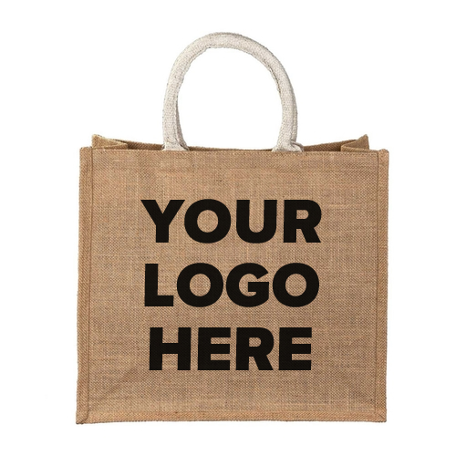 Printed Jute Bags | Strong Quality Custom Shoppers
