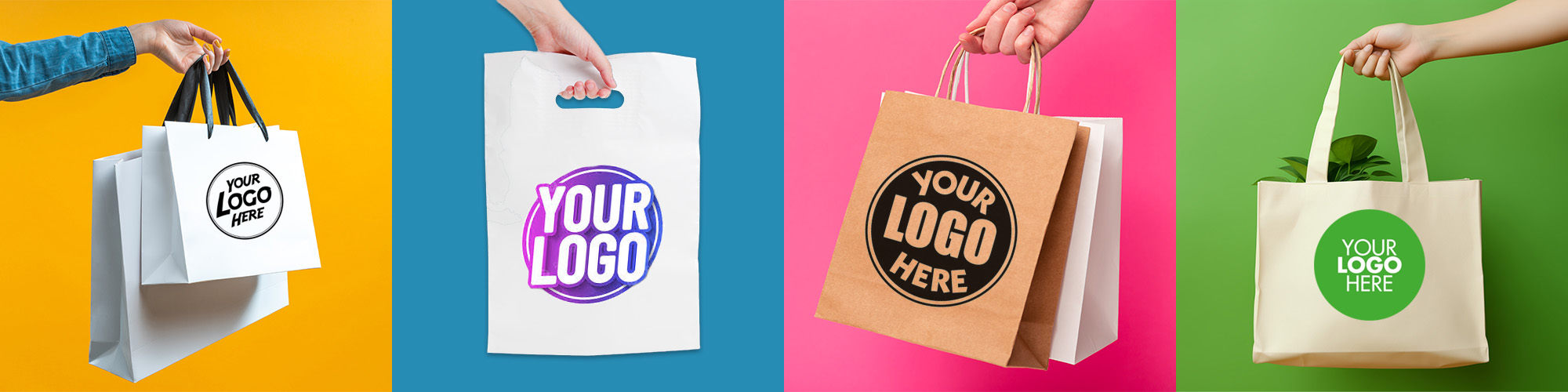 Plastic merchandise bags with logo best sale