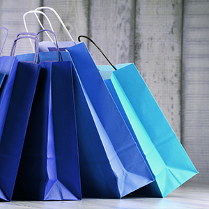 Blue Paper Bags