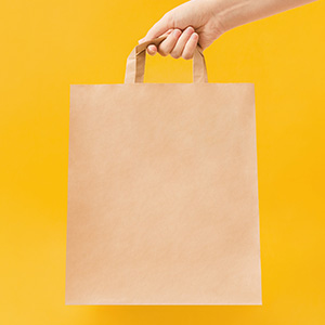 Brown Kraft Flat Handle Paper Bags